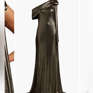 Tadashi Shoji Valia Bow Shoulder Gown NWT Size XS